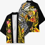 Personalized Richmond Tigers Kimono Polynesian Tribal Tiger Mascot With Hibiscus Floral Art