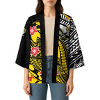 Personalized Richmond Tigers Kimono Polynesian Tribal Tiger Mascot With Hibiscus Floral Art