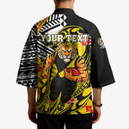 Personalized Richmond Tigers Kimono Polynesian Tribal Tiger Mascot With Hibiscus Floral Art