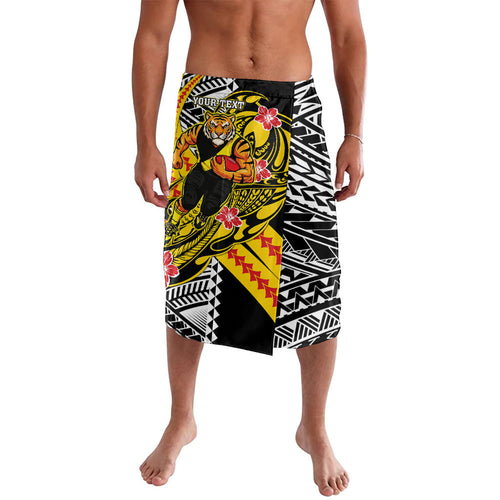 Personalized Richmond Tigers Lavalava Polynesian Tribal Tiger Mascot With Hibiscus Floral Art