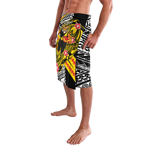 Personalized Richmond Tigers Lavalava Polynesian Tribal Tiger Mascot With Hibiscus Floral Art