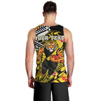 Personalized Richmond Tigers Men Tank Top Polynesian Tribal Tiger Mascot With Hibiscus Floral Art