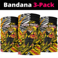 Personalized Richmond Tigers Neck Gaiter Polynesian Tribal Tiger Mascot With Hibiscus Floral Art