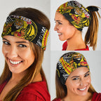 Personalized Richmond Tigers Neck Gaiter Polynesian Tribal Tiger Mascot With Hibiscus Floral Art