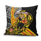 Personalized Richmond Tigers Pillow Cover Polynesian Tribal Tiger Mascot With Hibiscus Floral Art