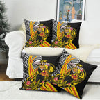 Personalized Richmond Tigers Pillow Cover Polynesian Tribal Tiger Mascot With Hibiscus Floral Art