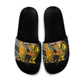 Personalized Richmond Tigers Slide Sandals Polynesian Tribal Tiger Mascot With Hibiscus Floral Art