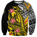 Personalized Richmond Tigers Sweatshirt Polynesian Tribal Tiger Mascot With Hibiscus Floral Art