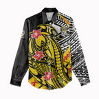 Personalized Richmond Tigers Women Casual Shirt Polynesian Tribal Tiger Mascot With Hibiscus Floral Art