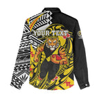 Personalized Richmond Tigers Women Casual Shirt Polynesian Tribal Tiger Mascot With Hibiscus Floral Art