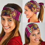 Personalized Brisbane Lions Neck Gaiter Polynesian Tribal Lion Mascot With Hibiscus Floral Art