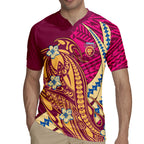 Personalized Brisbane Lions Rugby Jersey Polynesian Tribal Lion Mascot With Hibiscus Floral Art