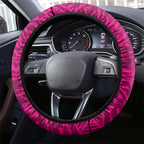 Brisbane Lions Steering Wheel Cover Polynesian Tribal Lion Mascot With Hibiscus Floral Art