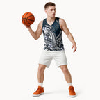 Personalized Carlton Blues Basketball Jersey Polynesian Tribal Baggers Mascot With Hibiscus Floral Art