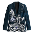 Personalized Carlton Blues Blazer Polynesian Tribal Baggers Mascot With Hibiscus Floral Art
