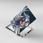 Personalized Carlton Blues Canvas Wall Art Polynesian Tribal Baggers Mascot With Hibiscus Floral Art