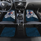 Personalized Carlton Blues Car Mats Polynesian Tribal Baggers Mascot With Hibiscus Floral Art