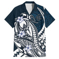Personalized Carlton Blues Hawaiian Shirt Polynesian Tribal Baggers Mascot With Hibiscus Floral Art