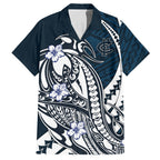 Personalized Carlton Blues Hawaiian Shirt Polynesian Tribal Baggers Mascot With Hibiscus Floral Art