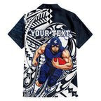 Personalized Carlton Blues Hawaiian Shirt Polynesian Tribal Baggers Mascot With Hibiscus Floral Art