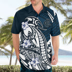 Personalized Carlton Blues Hawaiian Shirt Polynesian Tribal Baggers Mascot With Hibiscus Floral Art