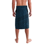 Personalized Carlton Blues Lavalava Polynesian Tribal Baggers Mascot With Hibiscus Floral Art