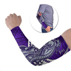 Personalized Fremantle Dockers Arm Sleeves Polynesian Tribal Freo Mascot With Hibiscus Floral Art