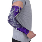 Personalized Fremantle Dockers Arm Sleeves Polynesian Tribal Freo Mascot With Hibiscus Floral Art