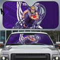 Personalized Fremantle Dockers Auto Sun Shade Polynesian Tribal Freo Mascot With Hibiscus Floral Art