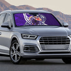 Personalized Fremantle Dockers Auto Sun Shade Polynesian Tribal Freo Mascot With Hibiscus Floral Art