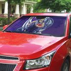 Personalized Fremantle Dockers Auto Sun Shade Polynesian Tribal Freo Mascot With Hibiscus Floral Art