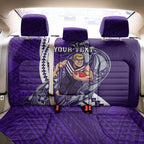 Personalized Fremantle Dockers Back Car Seat Cover Polynesian Tribal Freo Mascot With Hibiscus Floral Art