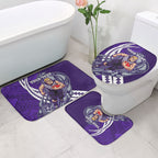 Personalized Fremantle Dockers Bathroom Set Polynesian Tribal Freo Mascot With Hibiscus Floral Art