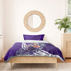 Personalized Fremantle Dockers Bedding Set Polynesian Tribal Freo Mascot With Hibiscus Floral Art