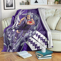 Personalized Fremantle Dockers Blanket Polynesian Tribal Freo Mascot With Hibiscus Floral Art