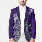 Personalized Fremantle Dockers Blazer Polynesian Tribal Freo Mascot With Hibiscus Floral Art