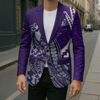 Personalized Fremantle Dockers Blazer Polynesian Tribal Freo Mascot With Hibiscus Floral Art