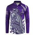 Personalized Fremantle Dockers Button Sweatshirt Polynesian Tribal Freo Mascot With Hibiscus Floral Art