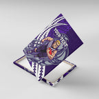 Personalized Fremantle Dockers Canvas Wall Art Polynesian Tribal Freo Mascot With Hibiscus Floral Art