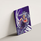 Personalized Fremantle Dockers Canvas Wall Art Polynesian Tribal Freo Mascot With Hibiscus Floral Art