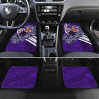 Personalized Fremantle Dockers Car Mats Polynesian Tribal Freo Mascot With Hibiscus Floral Art