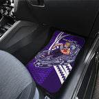 Personalized Fremantle Dockers Car Mats Polynesian Tribal Freo Mascot With Hibiscus Floral Art