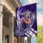 Personalized Fremantle Dockers Garden Flag Polynesian Tribal Freo Mascot With Hibiscus Floral Art