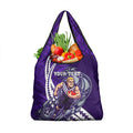 Personalized Fremantle Dockers Grocery Bag Polynesian Tribal Freo Mascot With Hibiscus Floral Art
