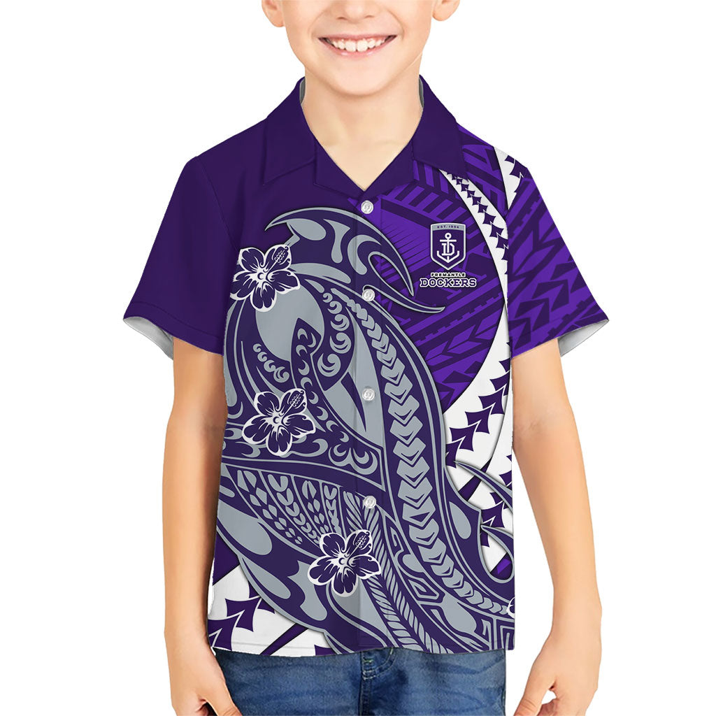 Personalized Fremantle Dockers Hawaiian Shirt Polynesian Tribal Freo Mascot With Hibiscus Floral Art