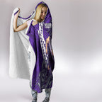 Personalized Fremantle Dockers Hooded Blanket Polynesian Tribal Freo Mascot With Hibiscus Floral Art