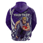 Personalized Fremantle Dockers Hoodie Polynesian Tribal Freo Mascot With Hibiscus Floral Art