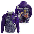 Personalized Fremantle Dockers Hoodie Polynesian Tribal Freo Mascot With Hibiscus Floral Art