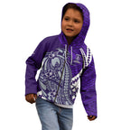 Personalized Fremantle Dockers Kid Hoodie Polynesian Tribal Freo Mascot With Hibiscus Floral Art