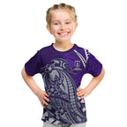Personalized Fremantle Dockers Kid T Shirt Polynesian Tribal Freo Mascot With Hibiscus Floral Art